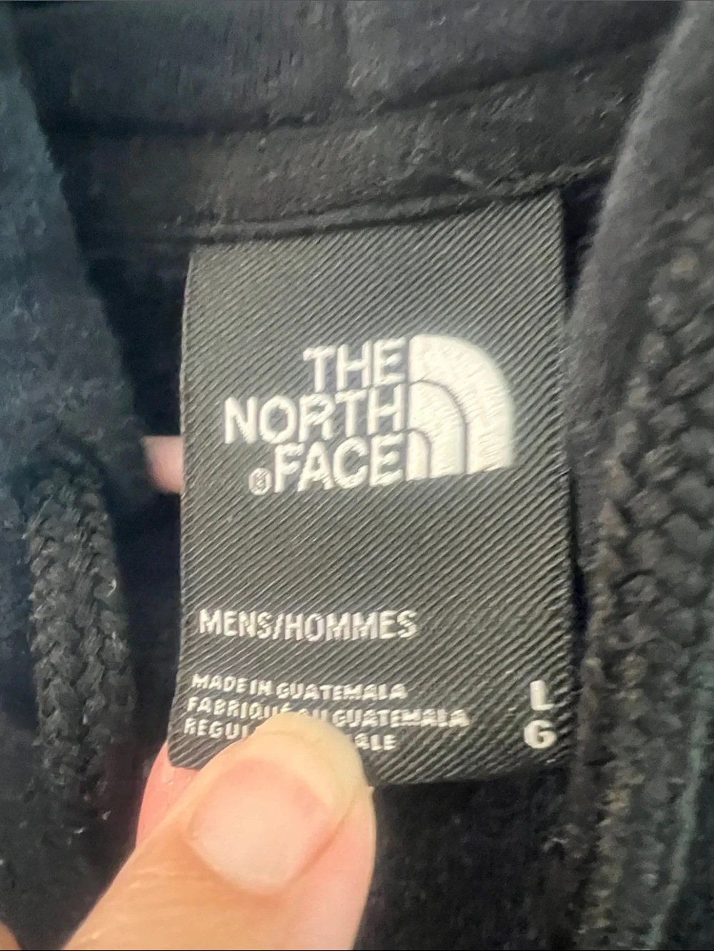 The North Face Black Hoodie with White Logo Centerfront
